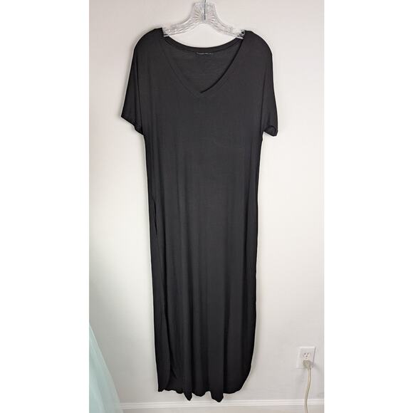 Huskary Wmns maxi  dress with slits Sz M Cover up Bust 39"Length54".Pockets NWOT - Picture 1 of 7